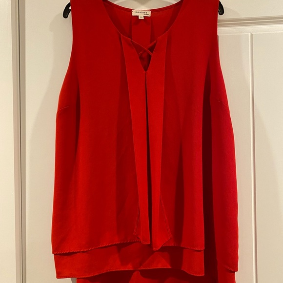 Monteau Tops - 1X red Monteau sleeveless top